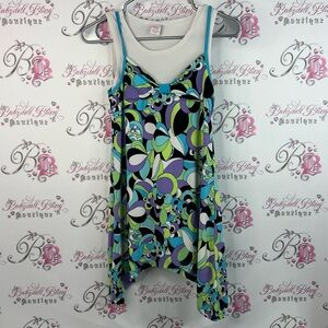 Raire tank top style asymmetrical hem fairy 🧚 Stylish Multicolor Women's Top